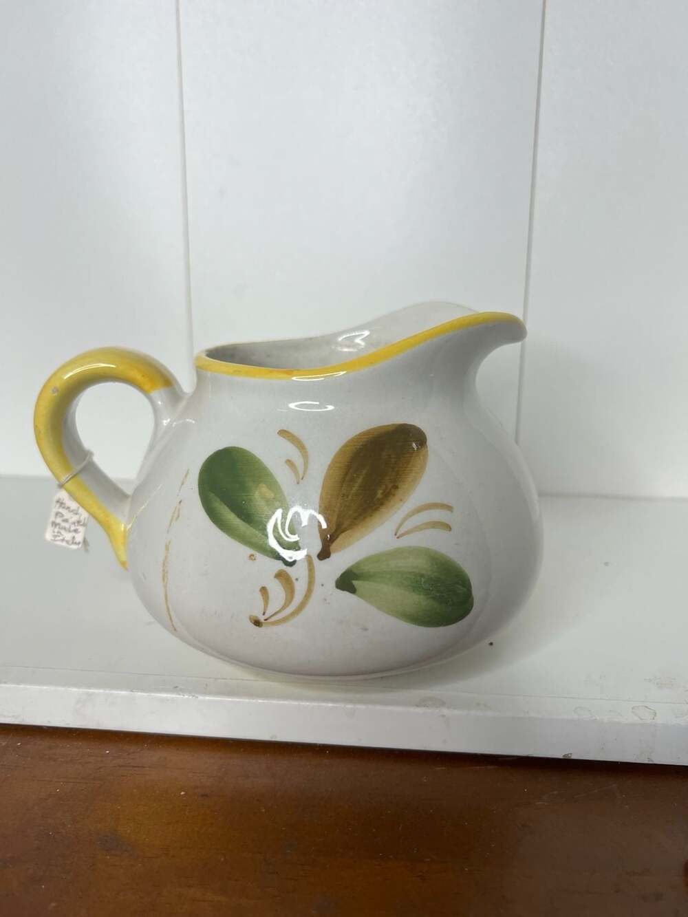 Vintage Hand Painted Floral Ceramic Pitcher Made in Italy for FTD